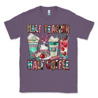 Lavender half teacher half coffee Classic Tee - texasbilliewilder