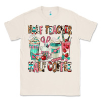 Natural half teacher half coffee Classic Tee - texasbilliewilder