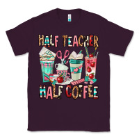 Plum half teacher half coffee Classic Tee - texasbilliewilder