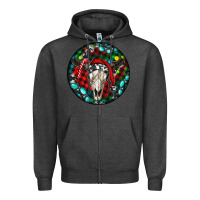 Charcoal Heather Christmas skull Zipper Hoodie - RanaPortraitStore