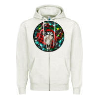 Oatmeal Heather Christmas skull Zipper Hoodie - RanaPortraitStore