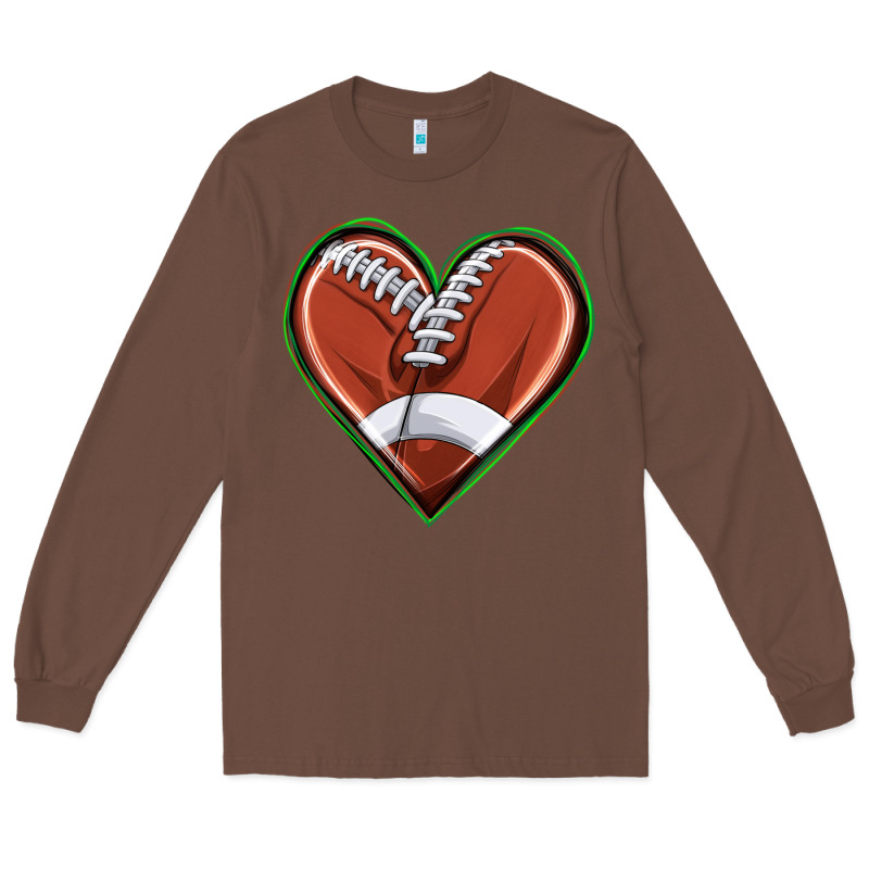 Football Heart Long Sleeve Tee by texasbilliewilder | Teevron