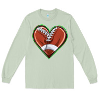 Matcha football heart Long Sleeve Tee - texasbilliewilder
