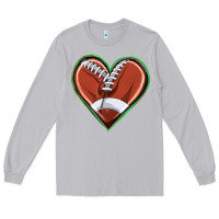 Moon Dust football heart Long Sleeve Tee - texasbilliewilder