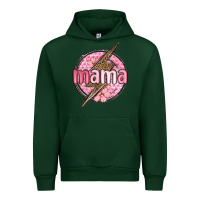 Forest Green mama lightning bolt valentine s day Urban Hoodie - MaliasSmallBusiness