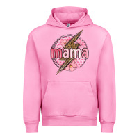 Fuchsia Pink mama lightning bolt valentine s day Urban Hoodie - MaliasSmallBusiness