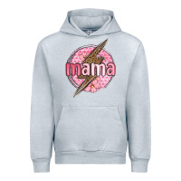 Heather Grey mama lightning bolt valentine s day Urban Hoodie - MaliasSmallBusiness