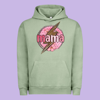 Mama Lightning Bolt Valentine S Day Urban Hoodie Designed By Maliassmallbusiness