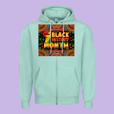 Black History Month Zipper Hoodie Designed By Zillion Design Studio