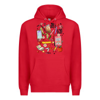 Red can't talk right now doing teacher stuff Premium Hoodie - MaliasSmallBusiness