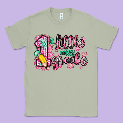 Little Miss 1st Grade Classic Tee Designed By Zillion Design Studio
