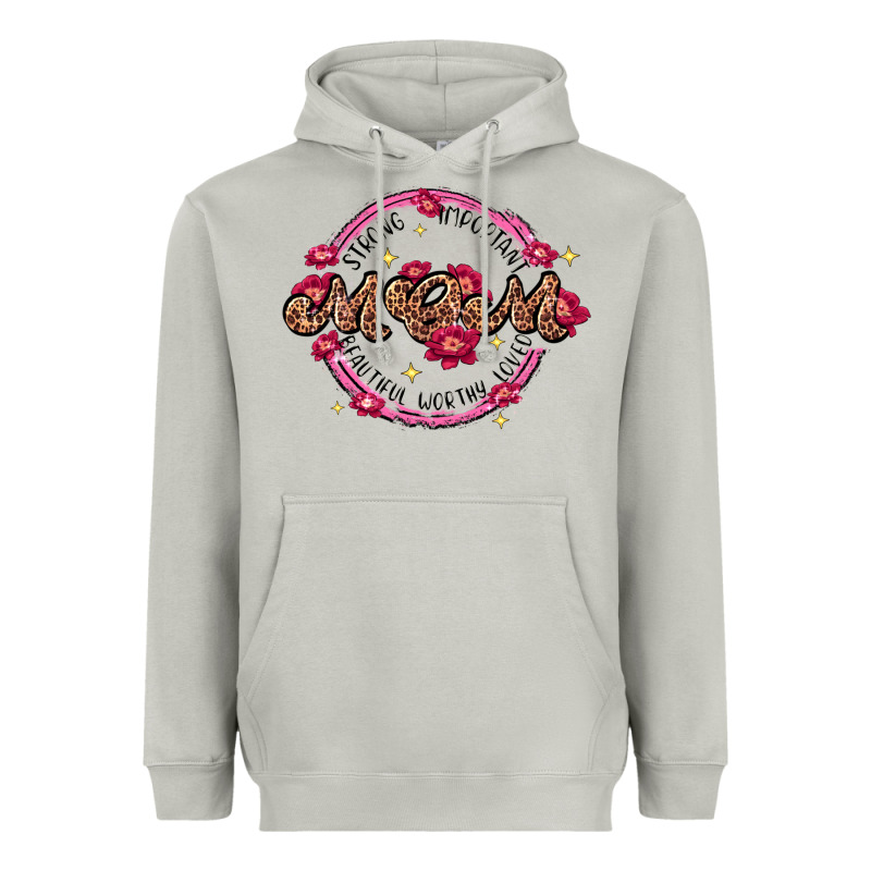 Strong Important Mom Beautiful Worthy Loved Heavyweight Hoodie by JahusDesignShop | Teevron