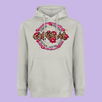 Strong Important Mom Beautiful Worthy Loved Heavyweight Hoodie Designed By Jahusdesignshop