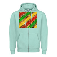 Seafoam african colors leopard Zipper Hoodie - Zillion Design Studio