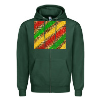 Sports Green african colors leopard Zipper Hoodie - Zillion Design Studio