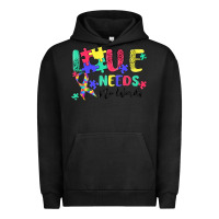 Pigment Black love needs no words autism Urban Hoodie - MaliasSmallBusiness