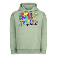 Pigment Oil Green love needs no words autism Urban Hoodie - MaliasSmallBusiness