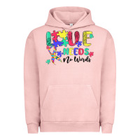 Pigment Salmon love needs no words autism Urban Hoodie - MaliasSmallBusiness