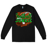 Black football junkie Long Sleeve Tee - texasbilliewilder