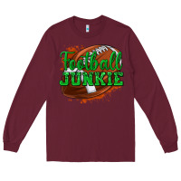 Burgundy football junkie Long Sleeve Tee - texasbilliewilder