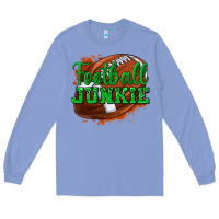 Colony Blue football junkie Long Sleeve Tee - texasbilliewilder