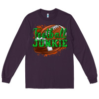 Plum football junkie Long Sleeve Tee - texasbilliewilder