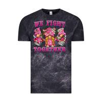 Cloud Black we fight together breast cancer gnome Vintage Tee - BarkalooDesign