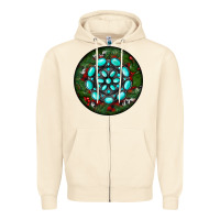 Sandshell Christmas Round Turquoise Gemstone Zipper Hoodie - RanaPortraitStore