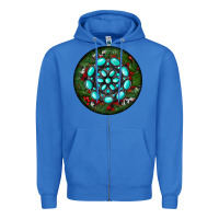 True Royal Christmas Round Turquoise Gemstone Zipper Hoodie - RanaPortraitStore
