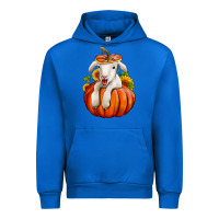 Cobalt fall pumpkin lamb nancy cooper Urban Hoodie - NancyCooperArtShop