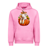 Fuchsia Pink fall pumpkin lamb nancy cooper Urban Hoodie - NancyCooperArtShop
