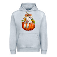 Heather Grey fall pumpkin lamb nancy cooper Urban Hoodie - NancyCooperArtShop