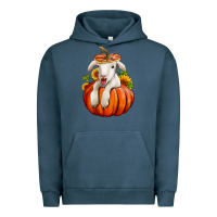 Pigment Midnight Navy fall pumpkin lamb nancy cooper Urban Hoodie - NancyCooperArtShop