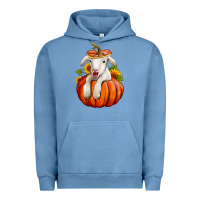 Pigment Pebble Blue fall pumpkin lamb nancy cooper Urban Hoodie - NancyCooperArtShop