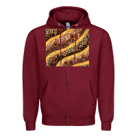 Burgundy melanin leopard glitter Zipper Hoodie - Zillion Design Studio