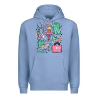 Colony Blue can't talk right now doing medical assistant stuff Premium Hoodie - MaliasSmallBusiness