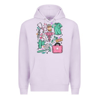 Lilac can't talk right now doing medical assistant stuff Premium Hoodie - MaliasSmallBusiness