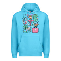Ocean Blue can't talk right now doing medical assistant stuff Premium Hoodie - MaliasSmallBusiness