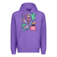 Purple can't talk right now doing medical assistant stuff Premium Hoodie - MaliasSmallBusiness