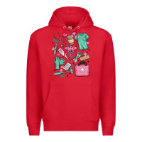 Red can't talk right now doing medical assistant stuff Premium Hoodie - MaliasSmallBusiness
