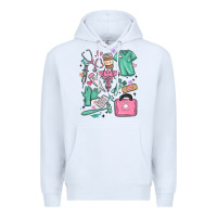 White can't talk right now doing medical assistant stuff Premium Hoodie - MaliasSmallBusiness