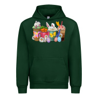 Forest Green Easter coffee cups Urban Hoodie - NancyCooperArtShop