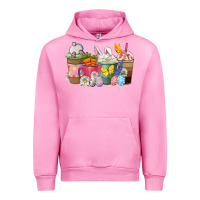 Fuchsia Pink Easter coffee cups Urban Hoodie - NancyCooperArtShop