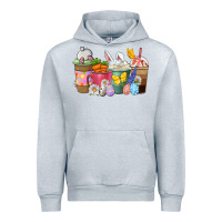 Heather Grey Easter coffee cups Urban Hoodie - NancyCooperArtShop