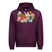 Mauve Wine Easter coffee cups Urban Hoodie - NancyCooperArtShop