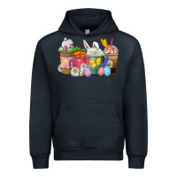 Navy Easter coffee cups Urban Hoodie - NancyCooperArtShop