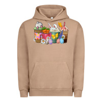 Pigment Burro Easter coffee cups Urban Hoodie - NancyCooperArtShop