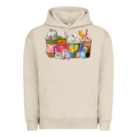Pigment French Oak Easter coffee cups Urban Hoodie - NancyCooperArtShop