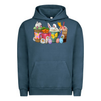Pigment Midnight Navy Easter coffee cups Urban Hoodie - NancyCooperArtShop
