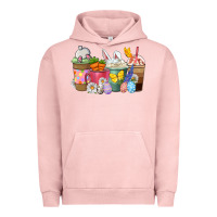 Pigment Salmon Easter coffee cups Urban Hoodie - NancyCooperArtShop